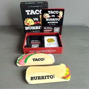 Taco vs Burrito Strategic Card Game Family Age 6+, 2-4 Players, 15 Min Play